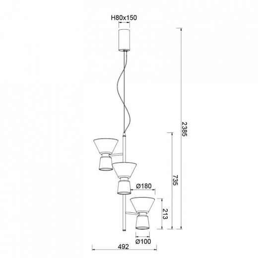 Подвесная люстра Mantra New York 9218