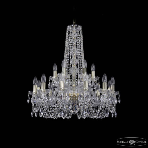 Подвесная люстра Bohemia Ivele Crystal 1402 1402/12+6/240/h-75 G