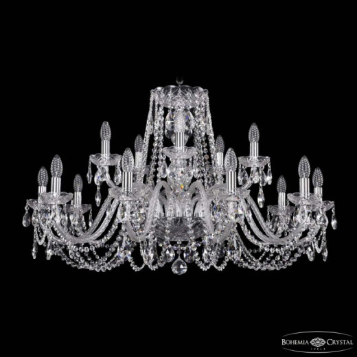 Подвесная люстра Bohemia Ivele Crystal 1402 1402/10+5/360 Ni