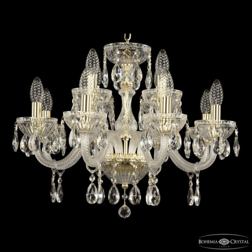 Подвесная люстра Bohemia Ivele Crystal 5417 5417/8+4/195 G Clear/M-1G