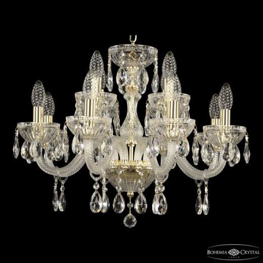 Подвесная люстра Bohemia Ivele Crystal 5417 5417/8+4/195 G Clear/M-1G