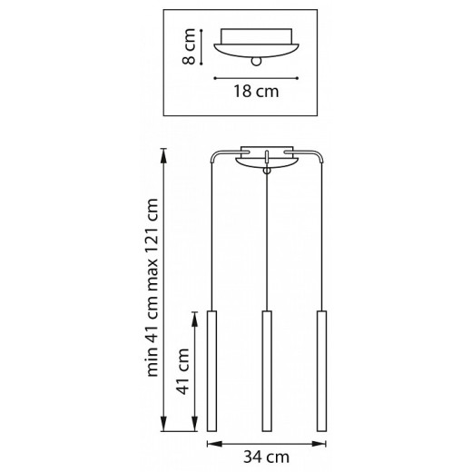 Подвесная люстра Lightstar Tubo L3T747247