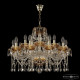 Подвесная люстра Bohemia Ivele Crystal 5413 5413/10+5/240 G Amber/M-1G