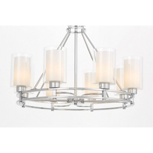 Подвесная люстра LUMINA DECO Marietta LDP 8025-8 CHR+WT