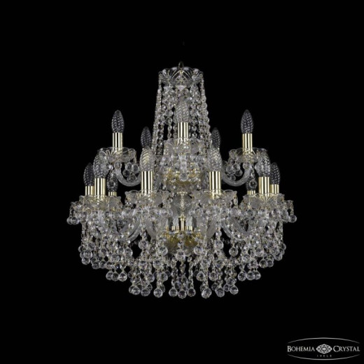 Подвесная люстра Bohemia Ivele Crystal 1409 1409/10+5/195/2d G