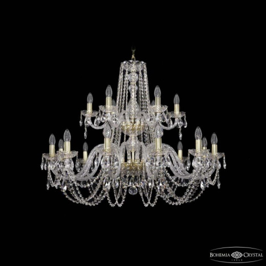 Подвесная люстра Bohemia Ivele Crystal 1402 1402/12+6/360/2d G