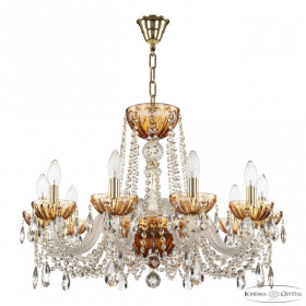 Подвесная люстра Bohemia Ivele Crystal 5402 5402/10/240 G Amber/M-1H