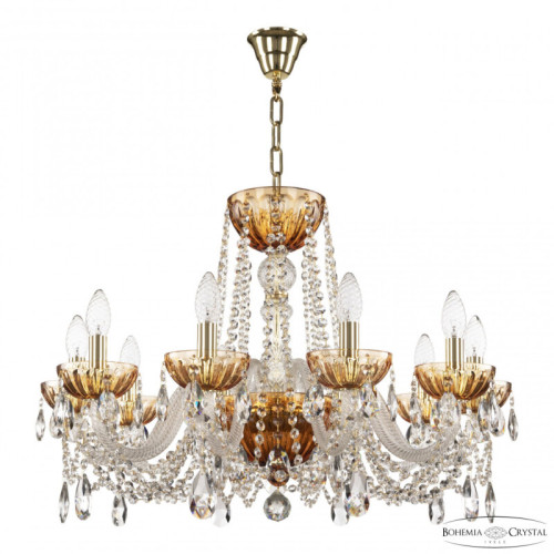 Подвесная люстра Bohemia Ivele Crystal 5402 5402/10/240 G Amber/M-1H