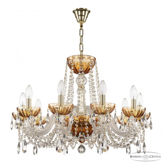 Подвесная люстра Bohemia Ivele Crystal 5402 5402/10/240 G Amber/M-1H