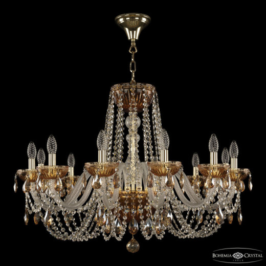 Подвесная люстра Bohemia Ivele Crystal 5402 5402/12/300 G Amber/M-1G K721