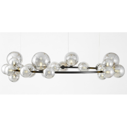 Подвесная люстра LUMINA DECO MERIDO LDP 7033-24 BK+GY