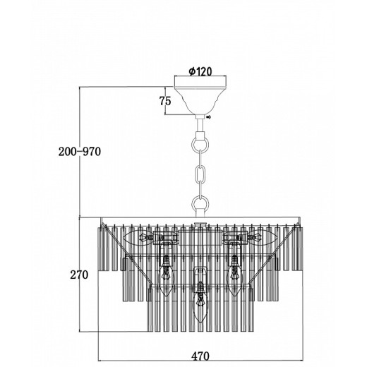 Подвесная люстра Maytoni Colonne MOD093PL-09BS