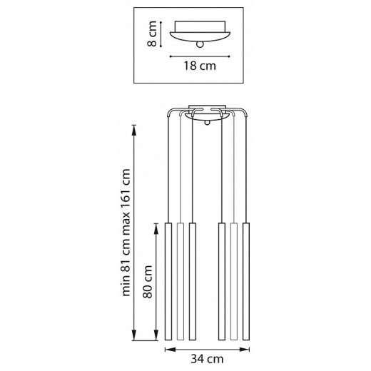 Подвесная люстра Lightstar Tubo L8T747443