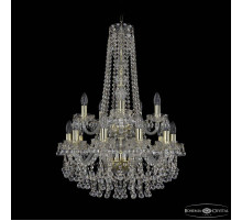 Подвесная люстра Bohemia Ivele Crystal 1409 1409/10+5/195/h-83/2d G