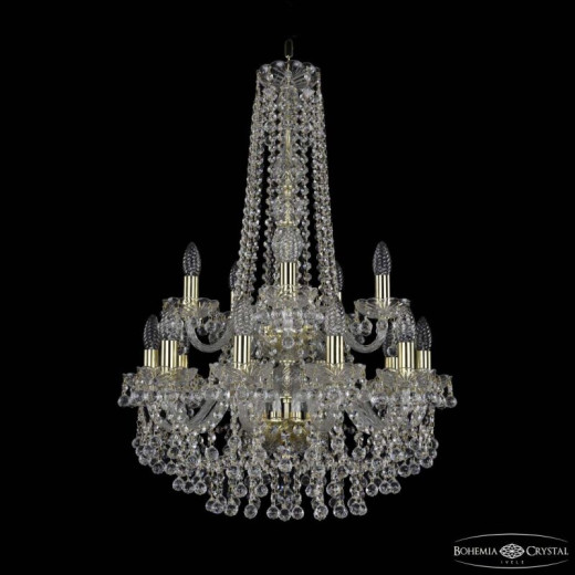 Подвесная люстра Bohemia Ivele Crystal 1409 1409/10+5/195/h-83/2d G