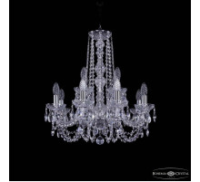 Подвесная люстра Bohemia Ivele Crystal 1402 1402/8+4/195/h-60 Ni