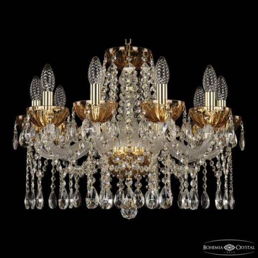 Подвесная люстра Bohemia Ivele Crystal 5413 5413/10/200 G Amber/M-1H