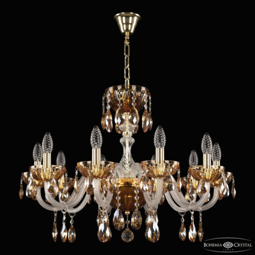 Подвесная люстра Bohemia Ivele Crystal 5417 5417/10/240 G Amber/M-1H K721