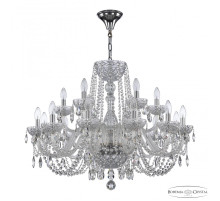 Подвесная люстра Bohemia Ivele Crystal 5402 5402/12+6/300 Ni Clear/M-1F