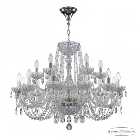Подвесная люстра Bohemia Ivele Crystal 5402 5402/12+6/300 Ni Clear/M-1F