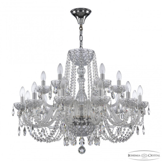 Подвесная люстра Bohemia Ivele Crystal 5402 5402/12+6/300 Ni Clear/M-1F