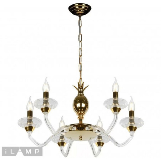 Подвесная люстра iLamp Flo YT2049-6 GD+Cear