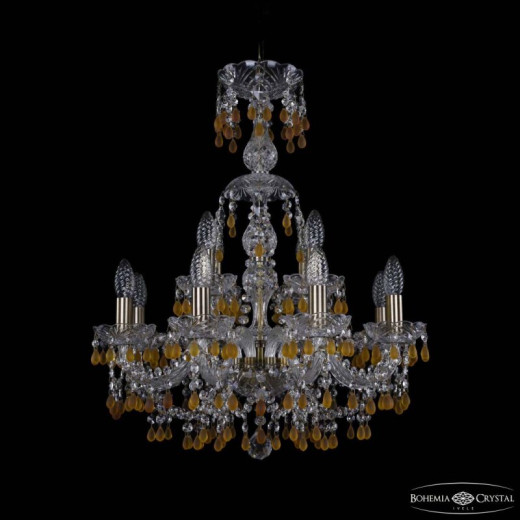 Подвесная люстра Bohemia Ivele Crystal 1410 1410/8+4/195/XL-66 Pa V1003