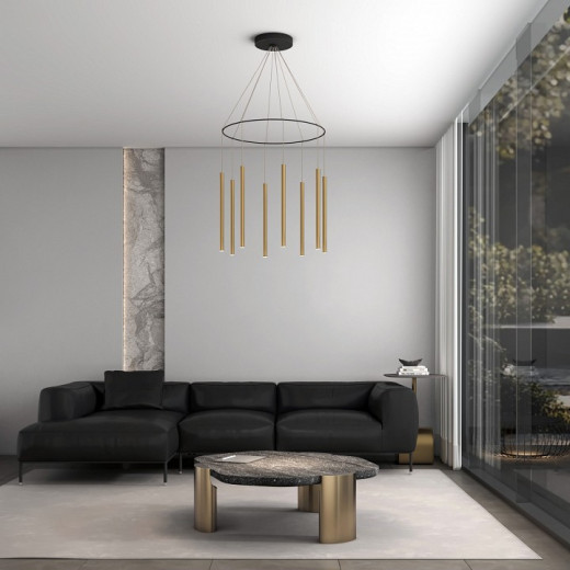 Подвесная люстра Eurosvet  301101 LED латунь