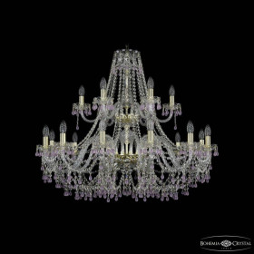 Подвесная люстра Bohemia Ivele Crystal 1410 1410/12+6/360/2d G V7010