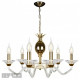 Подвесная люстра iLamp Flo YT2049-6 GD+Cear