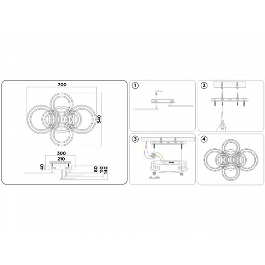 Потолочная люстра Ambrella Light FA FA8808