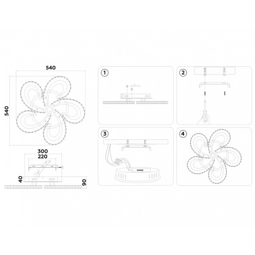 Потолочная люстра Ambrella Light FA FA1703