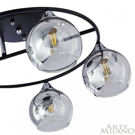 Потолочная люстра Arte Milano AMALFI-322403 322403/5 BK+CR