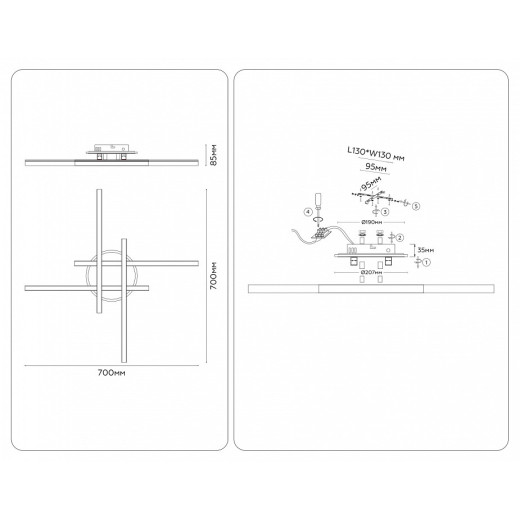 Потолочная люстра Ambrella Light COMFORT FL6282