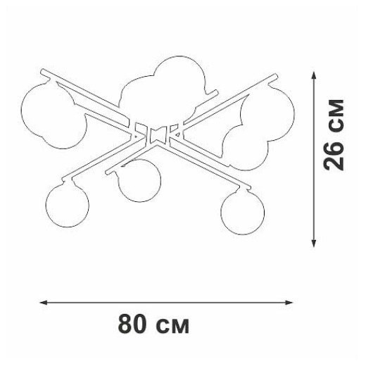 Потолочная люстра Vitaluce V2569 V2569-1/8PL