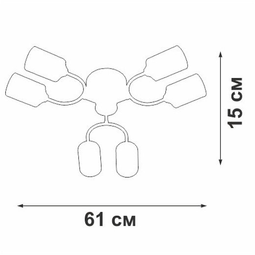 Потолочная люстра Vitaluce V2822 V2822-1/6PL