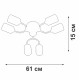 Потолочная люстра Vitaluce V2822 V2822-1/6PL