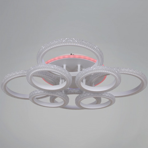 Потолочная люстра 06333-0.3-4+4A WH (RGB)