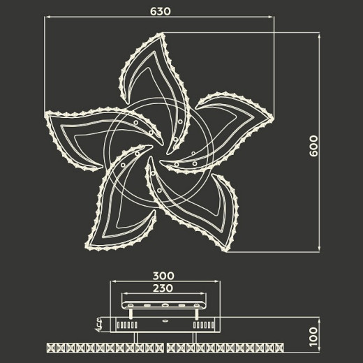 Потолочная люстра Ambrella Light FA FA1724