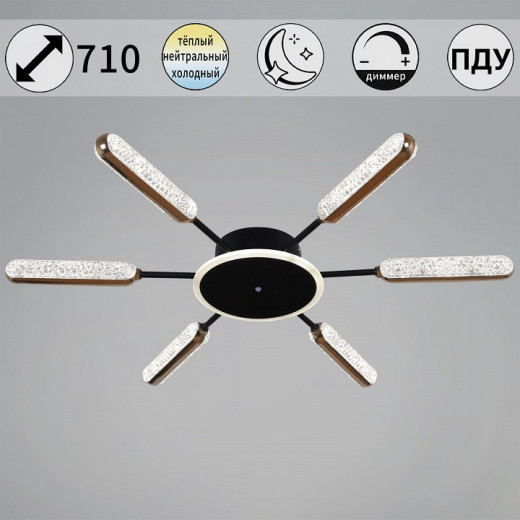 Потолочная люстра  08290-0.3-06 BK+GD