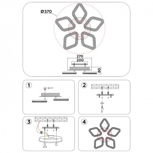 Потолочная люстра Ambrella Light FA FA3925