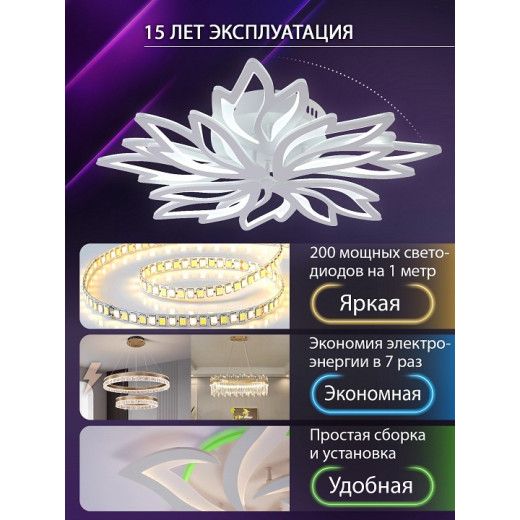 Потолочная люстра Natali Kovaltseva RIF LED LAMPS 81118/6C