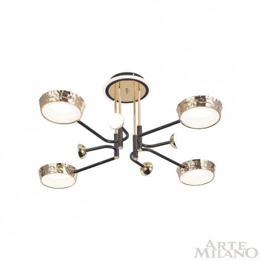 Потолочная люстра Arte Milano Ferrara-73210 273210/8 BK/GD