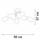 Потолочная люстра Vitaluce V2047 V2047-9/8PL