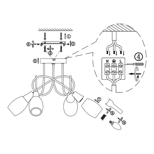 Потолочная люстра Globo Gillian 54983-4D