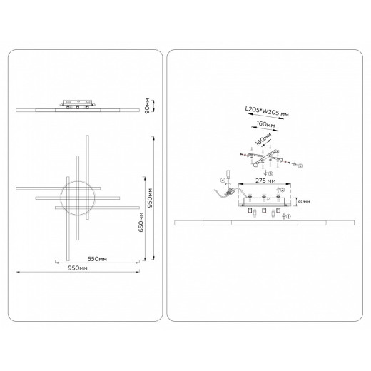 Потолочная люстра Ambrella Light COMFORT FL6286