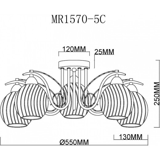 Потолочная люстра MyFar Daniella MR1570-5C