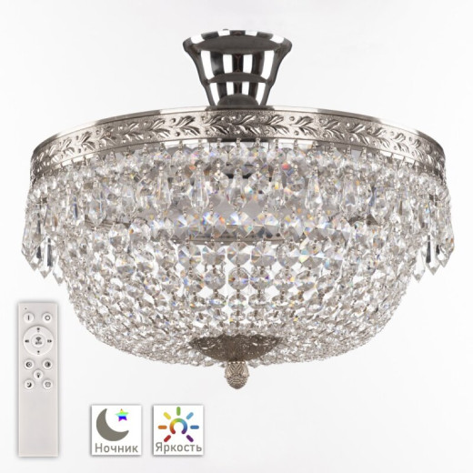 Потолочная люстра Bohemia Ivele Crystal 1901 19011/35IV/LED-DIM Ni