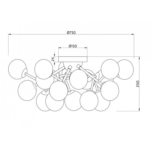 Потолочная люстра Maytoni Dallas MOD545PL-20CH