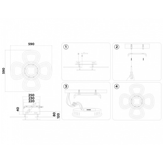 Потолочная люстра Ambrella Light FA FA8925